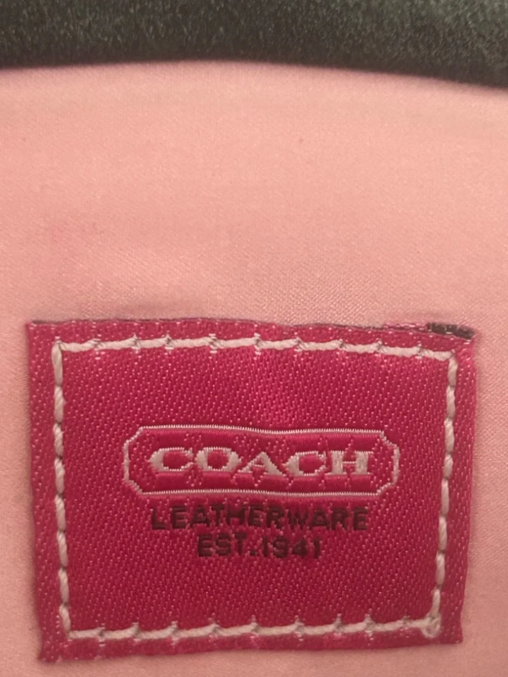 Coach Optic Signature Lurex Kisslock Pouch. Vintage.